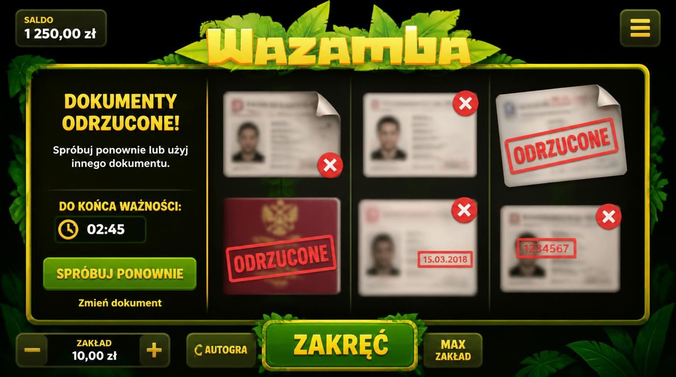 odrzucony dokument z błedami
